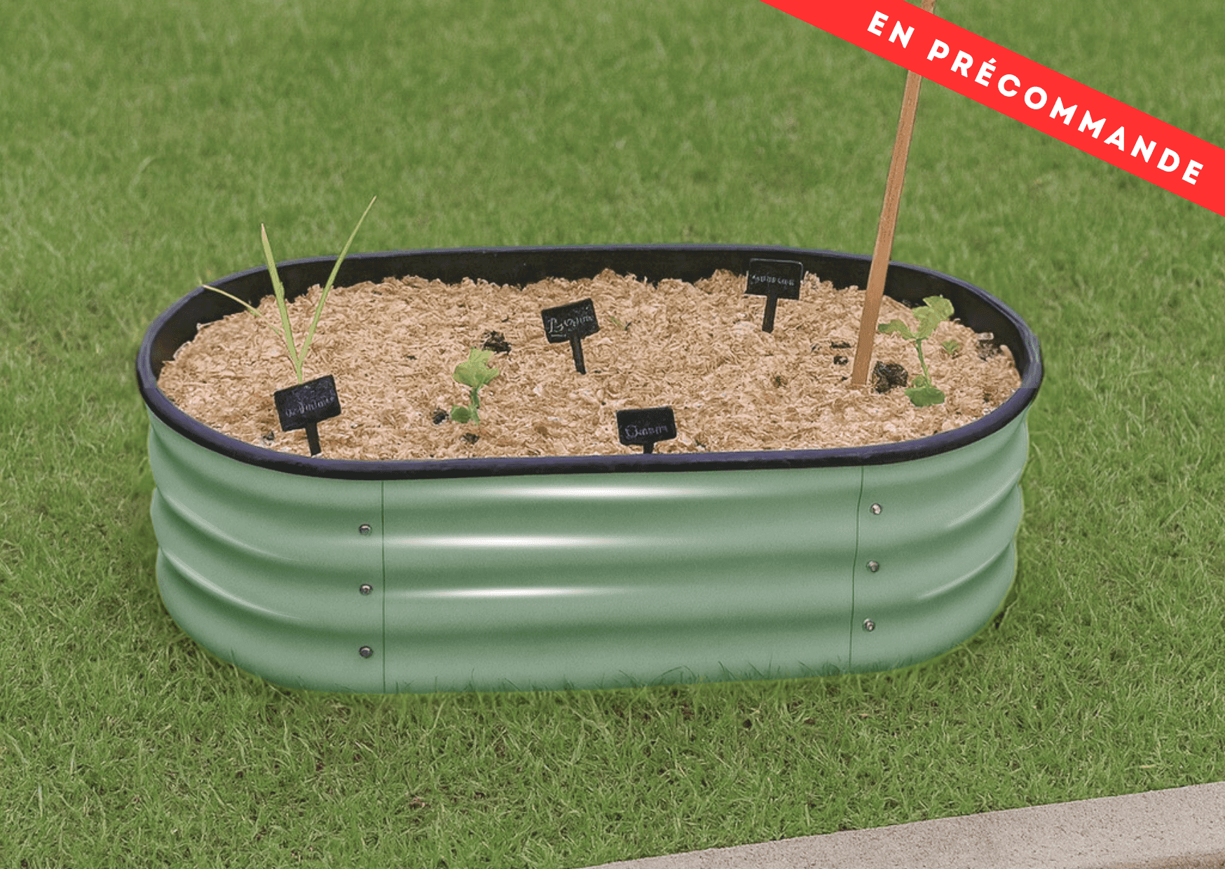 Bac acier galvanisé Jad'in - vert tendre