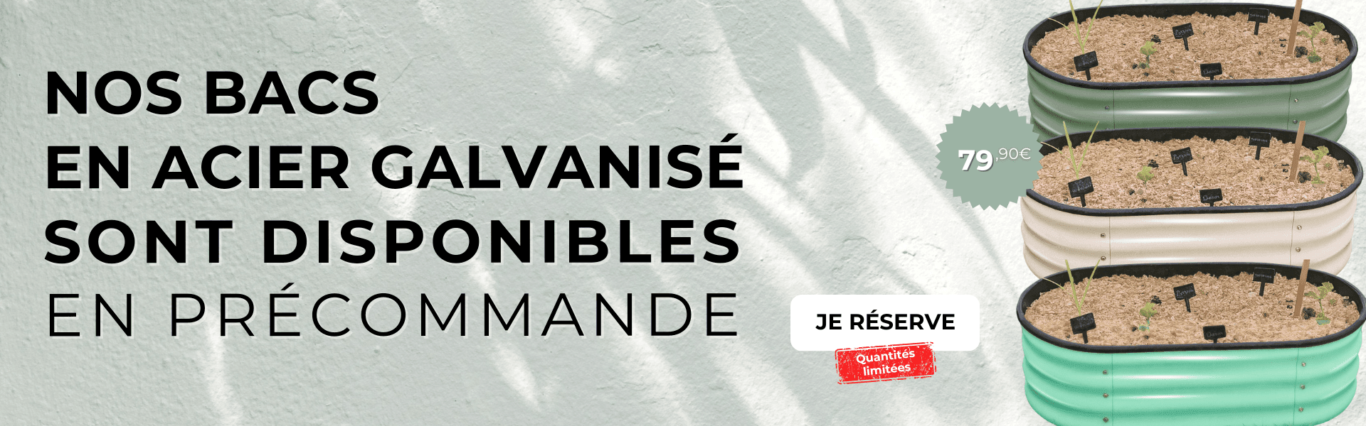 bacs en acier galvanisé