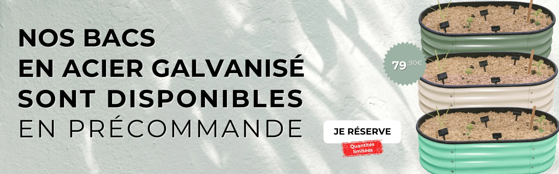 bacs en acier galvanisé